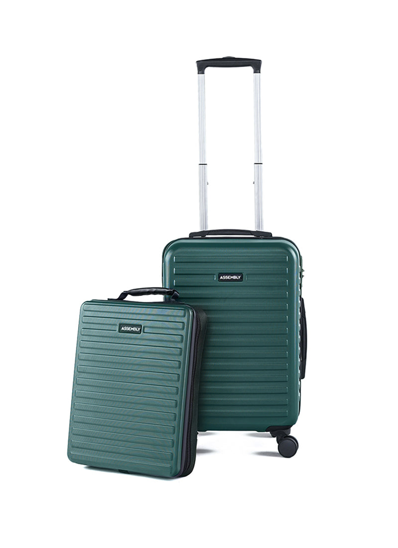 Stark+Edge Combo | Green | Cabin Hard Luggage with Backpack