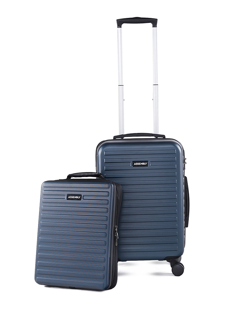 Stark+Edge Combo | Blue | Cabin Hard Luggage with Backpack
