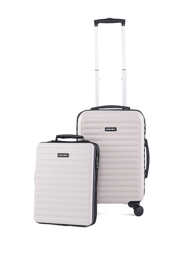 Stark+Edge Combo | Ivory | Cabin Hard Luggage with Backpack
