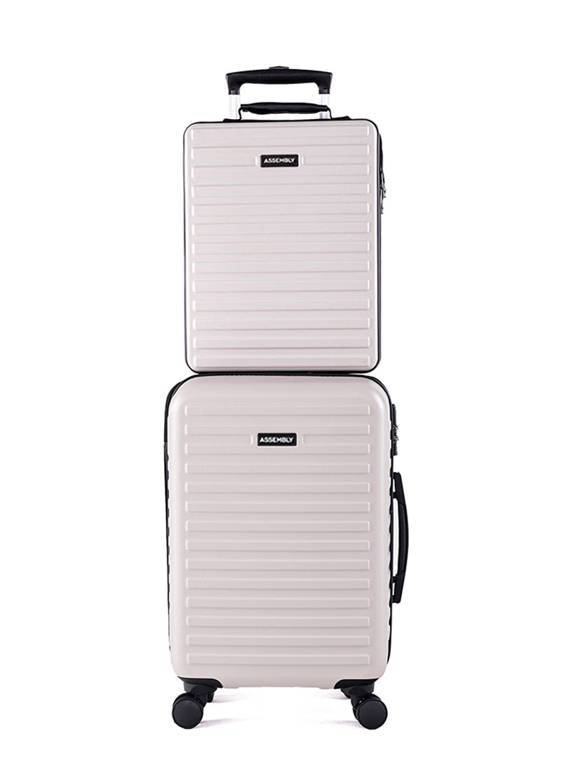 Stark+Edge Combo | Ivory | Cabin Hard Luggage with Backpack