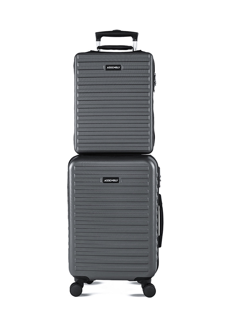 Stark+Edge Combo | Grey | Cabin Hard Luggage with Backpack