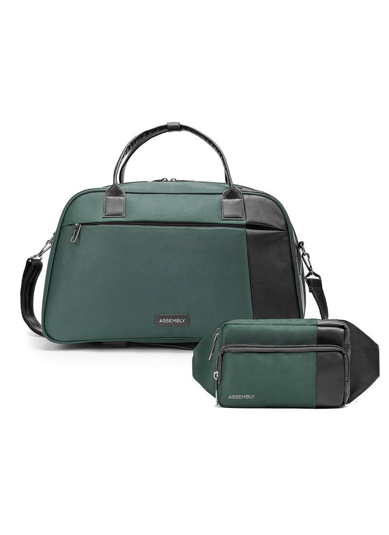 Verve & Flux Combo | Green | Premium Duffle with Fanny Pack