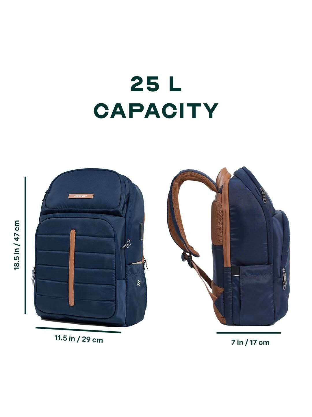 Buy Odyssey Backpack | Navy Blue | Everyday Laptop Backpack – Backpacks Online in India | Assembly
