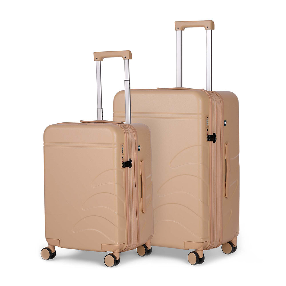 Flowe Combo | Beige | Cabin+Medium Hard Luggage