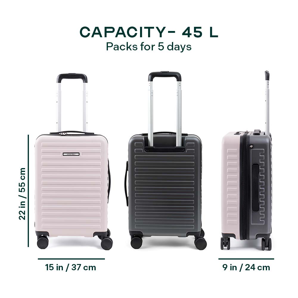 Two Tone | Ivory-Grey | Cabin Hard Luggage