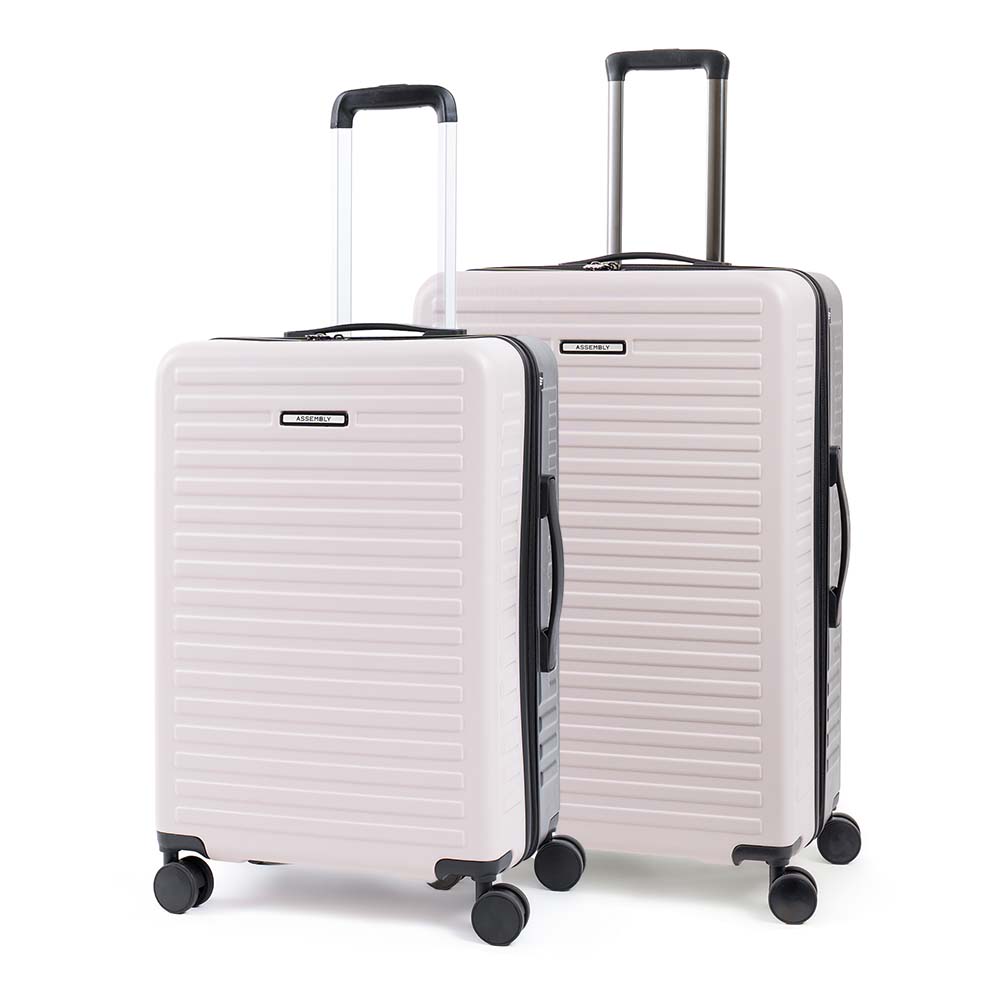 Two Tone Combo | Ivory-Grey | Medium+Large Hard Luggage