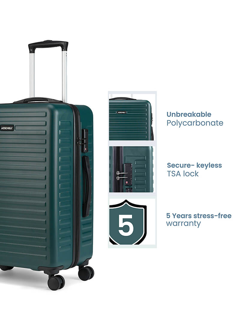 Stark+Verve Combo | Green | Medium Hard Luggage with Duffle Bag