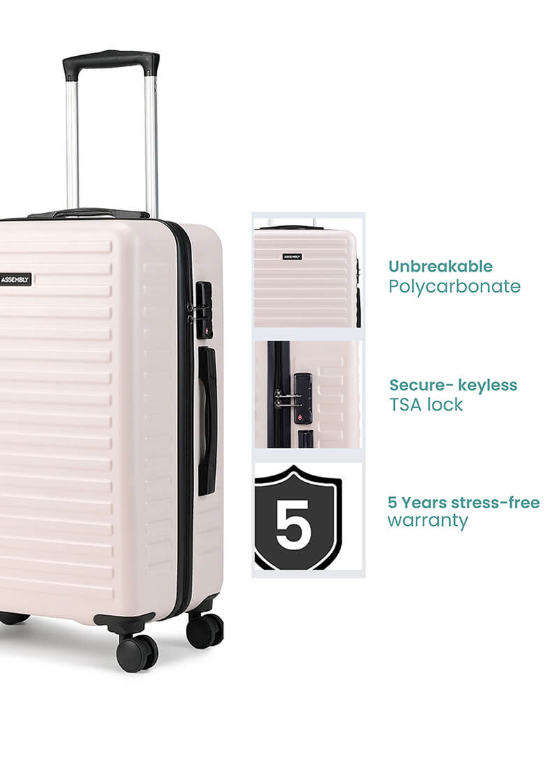 Stark+Verve Combo | Ivory | Medium Hard Luggage with Duffle Bag