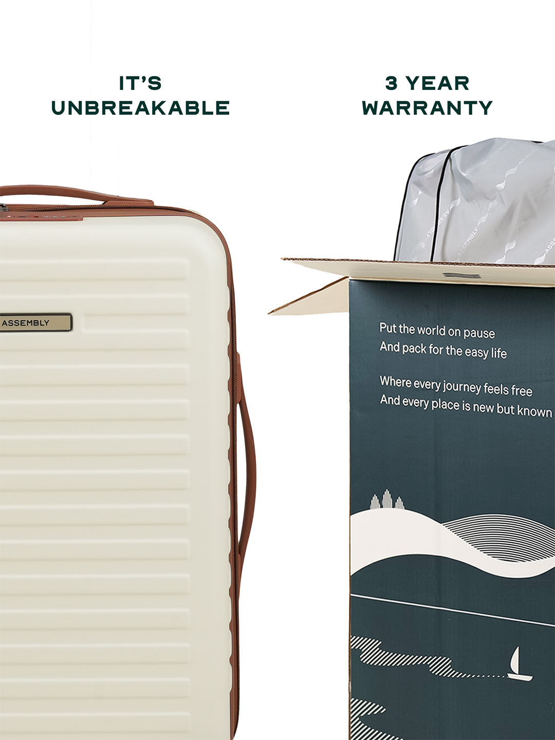 Stark | Moon-White | Large Hard Luggage