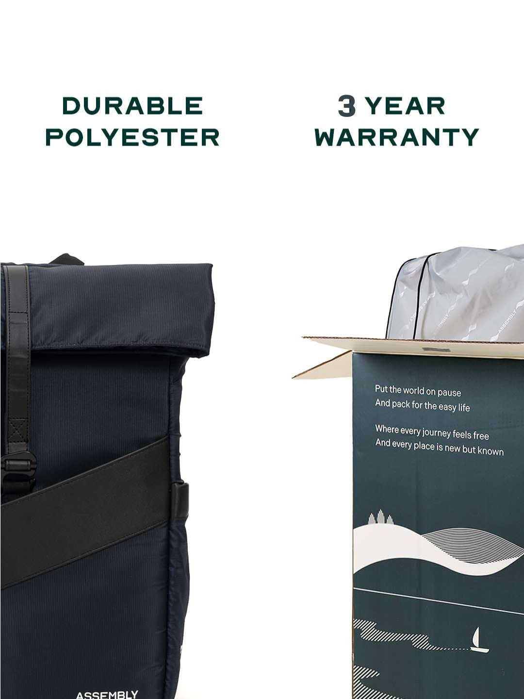 Oblique Laptop Backpack | Navy Blue | 15.6" Travel & Work Pack