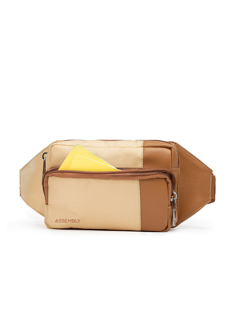 Buy Flux | Beige | Fanny Pack – Crossbody Bag Online in India | Assembly