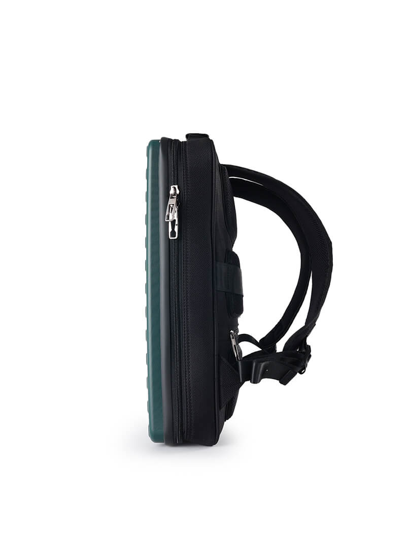 Stark+Edge Combo | Green | Cabin Hard Luggage with Backpack