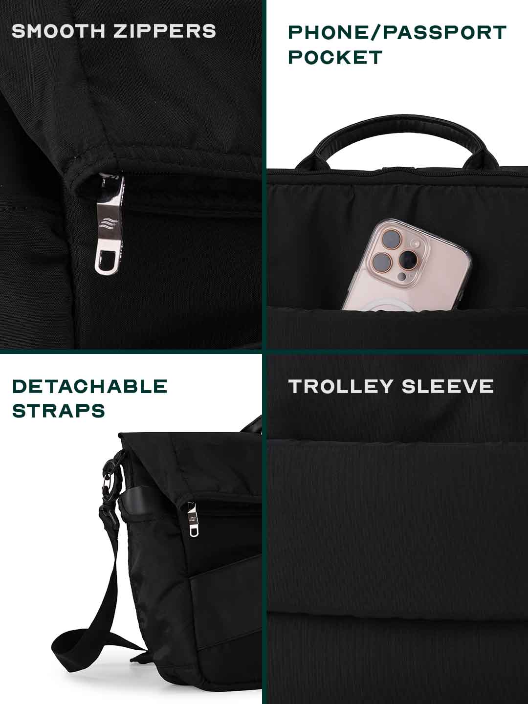 Oblique Messenger Bag | Black | Everyday 15.6" Laptop Bag