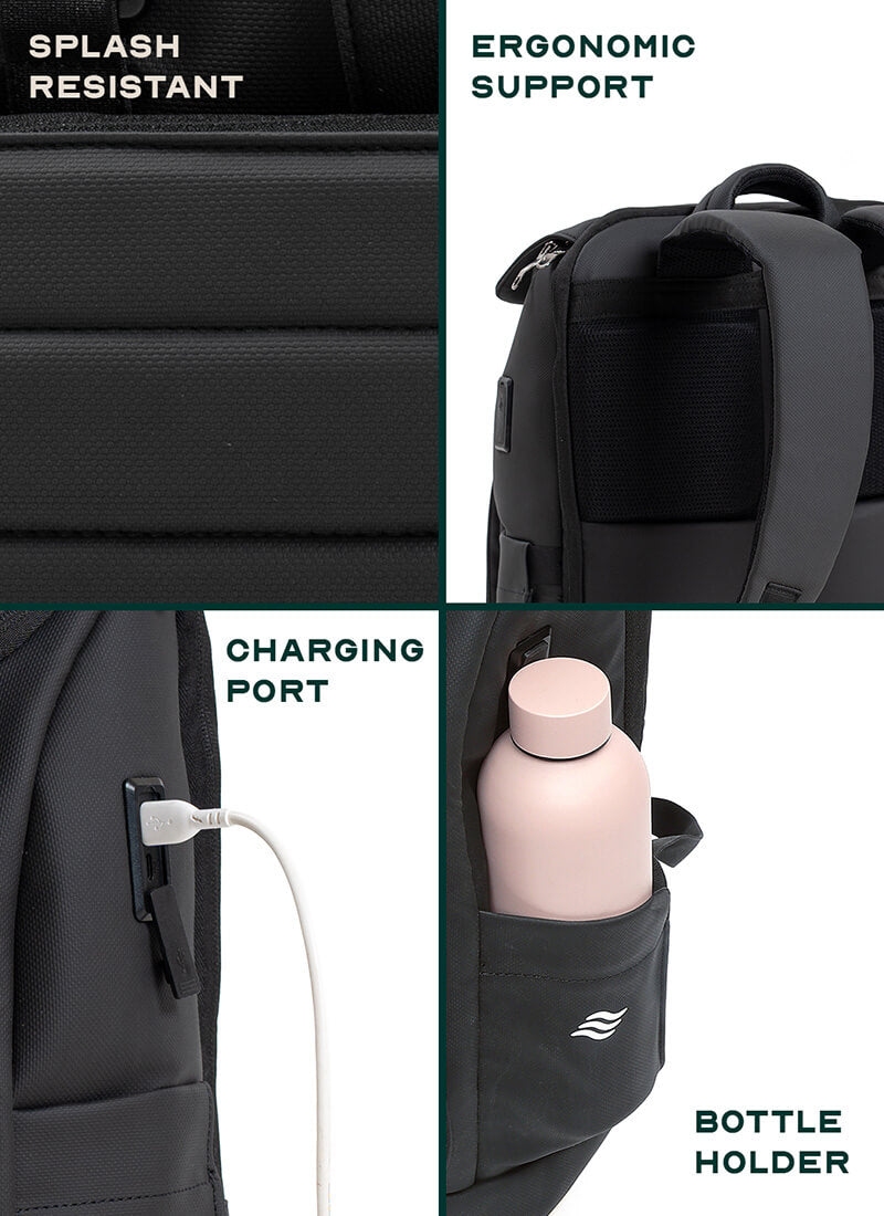 Stark Backpack | Black | Everyday Laptop Backpack