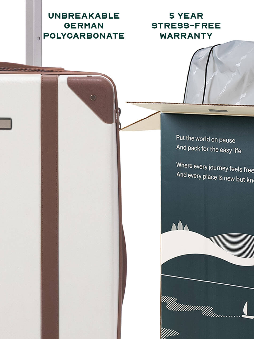 Vintage | Moon-White | Medium Hard Luggage