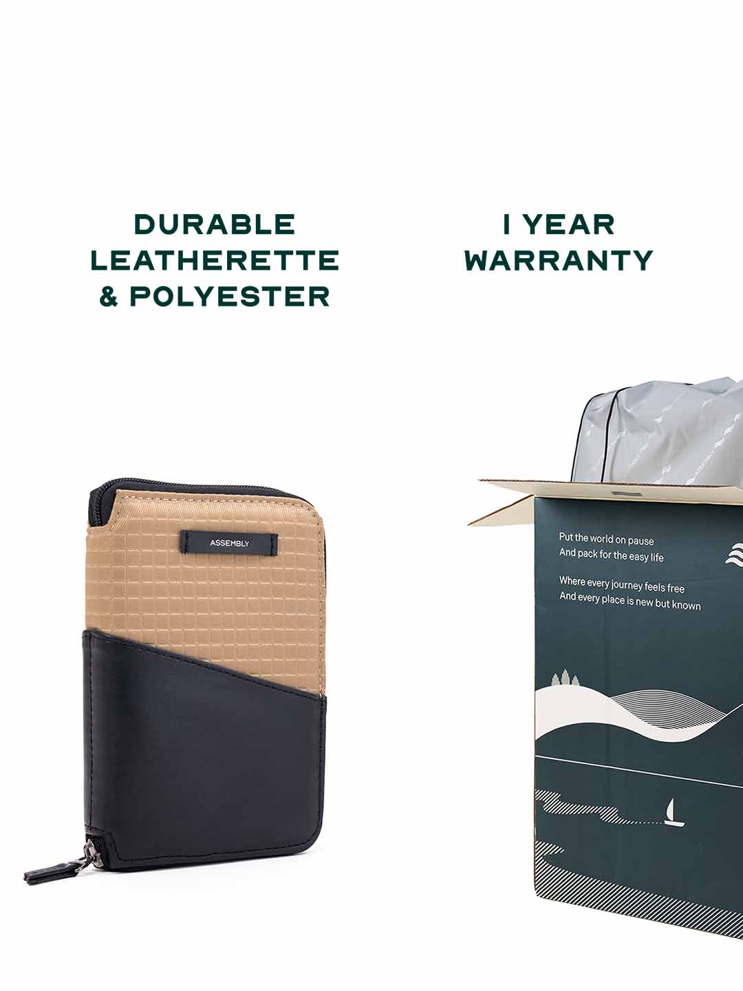 Valor Travel Passport Organizer | Beige | Sleek & Secure Design