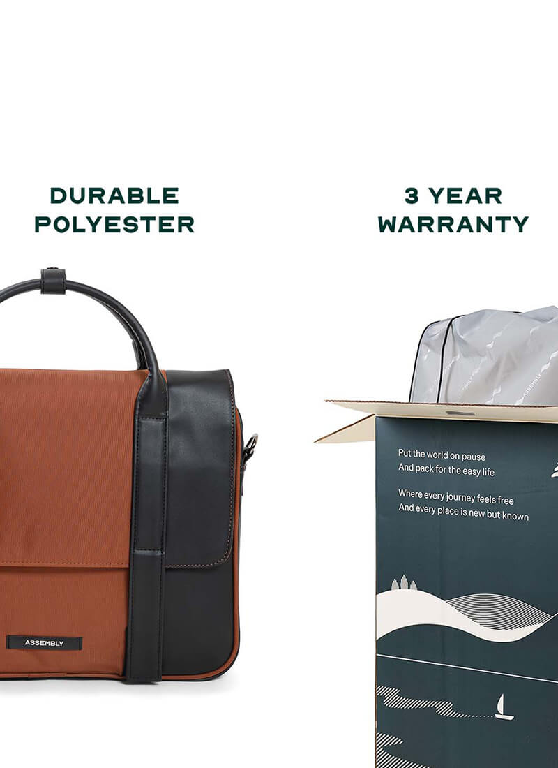 Urbix | Rust | Premium Laptop Messenger Bag