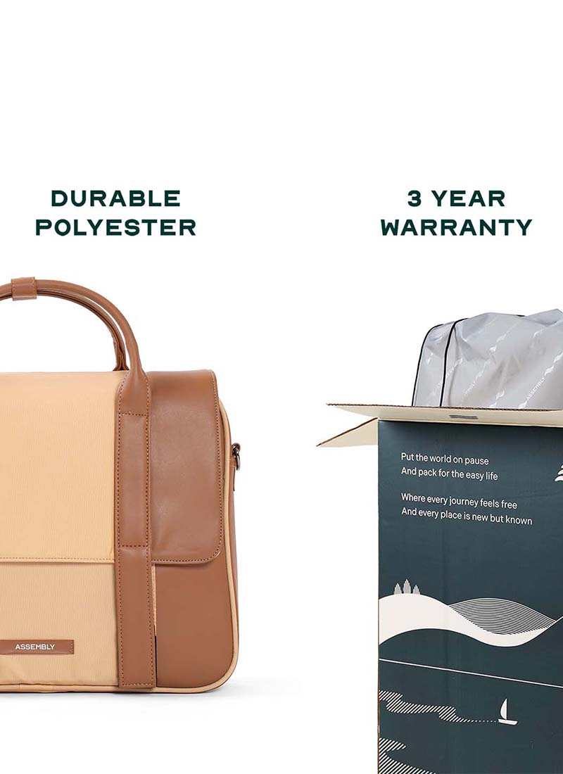 Urbix | Beige | Premium Laptop Messenger Bag