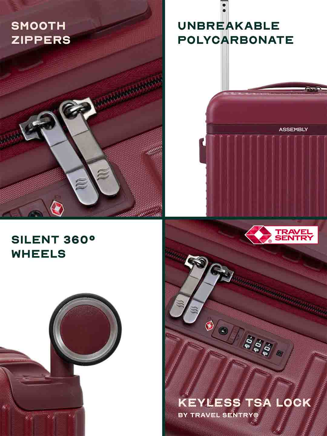 Rover Combo | Wine | Set of 3 Luggage
