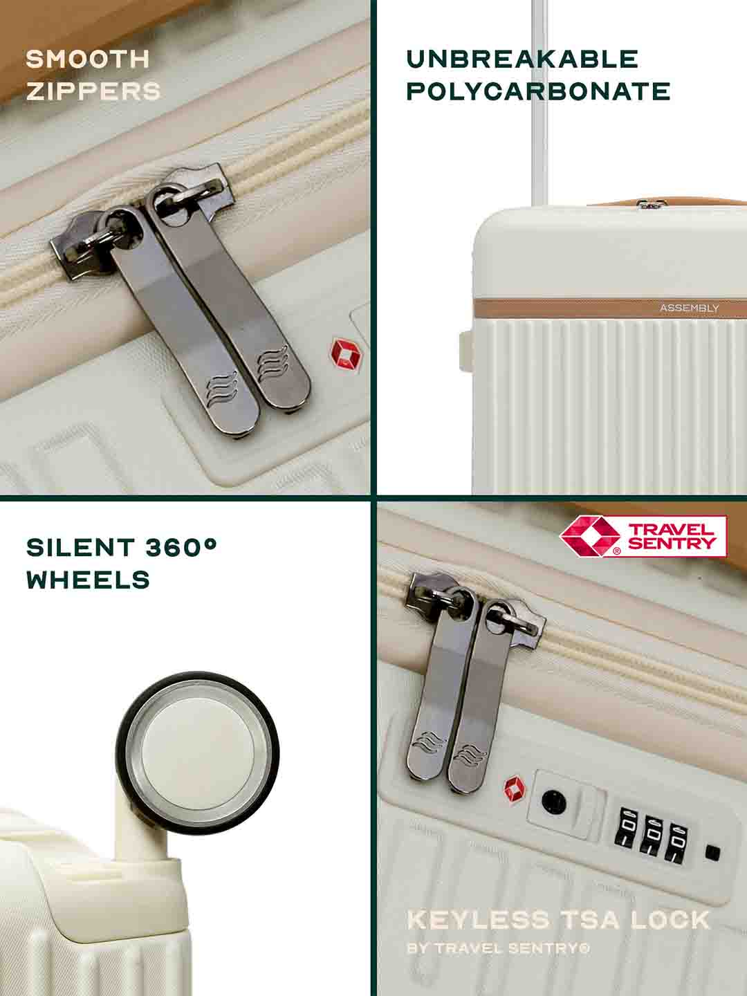 Rover | Moon-White | Large Hard Luggage