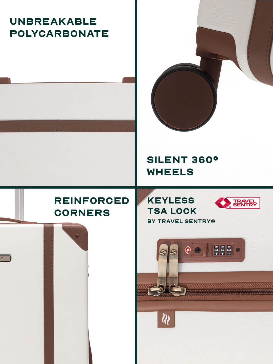 Vintage | Moon-White | Medium Hard Luggage