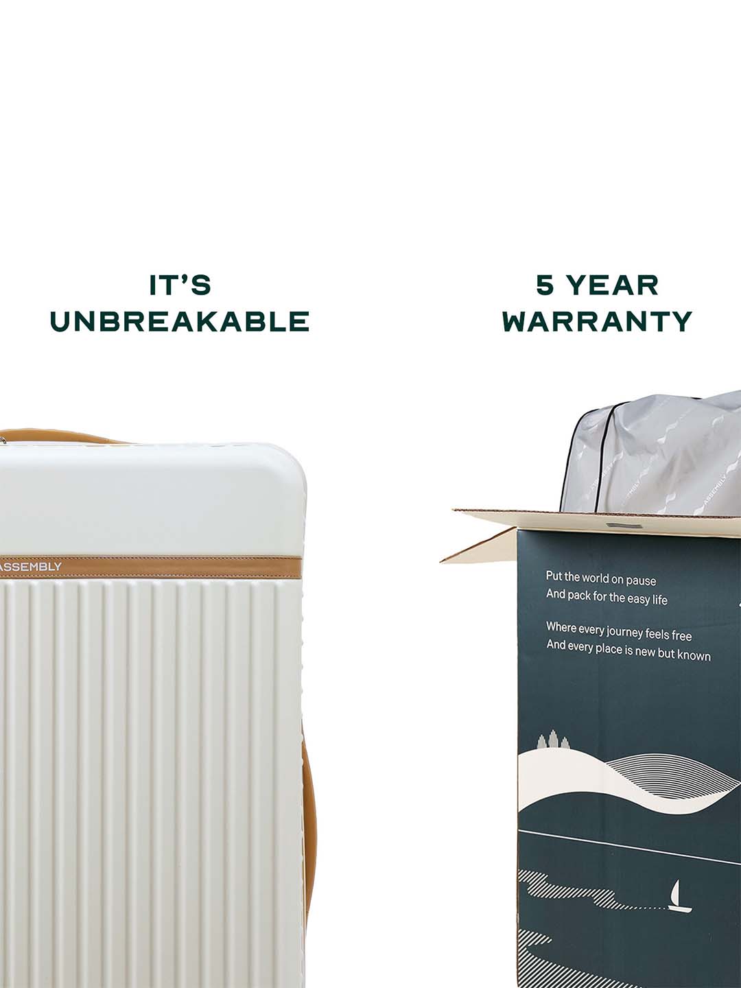 Rover | Moon-White | Large Hard Luggage