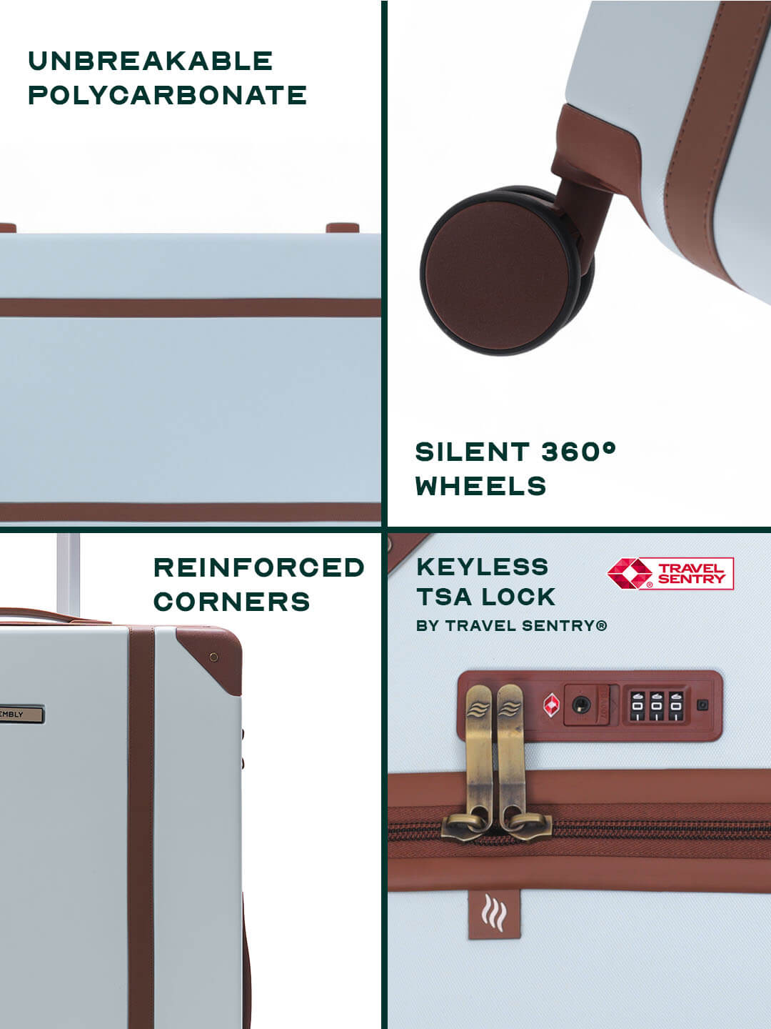 Vintage | Cadet Blue | Medium Hard Luggage