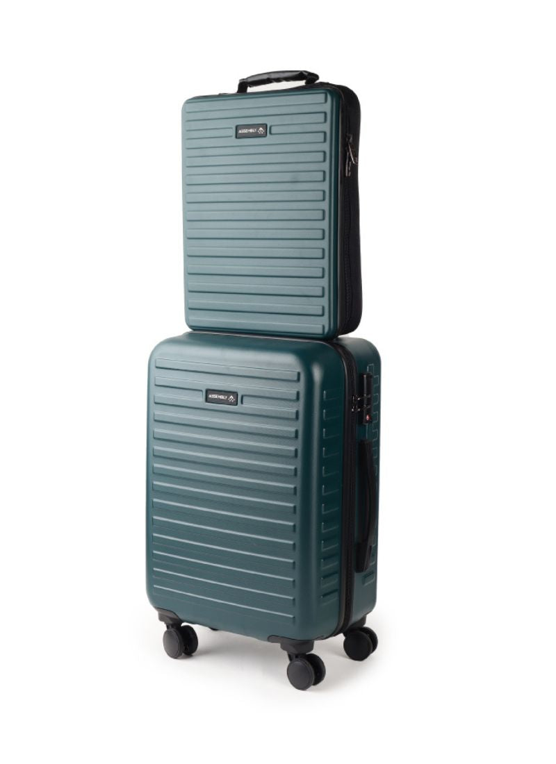 Stark+Edge Combo | Green | Cabin Hard Luggage with Backpack