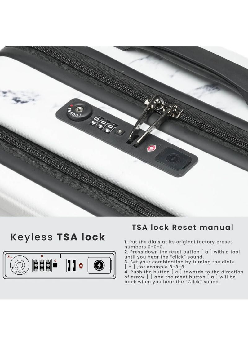 StarkPro Combo | Marble | CabinPro+Medium Hard Luggage