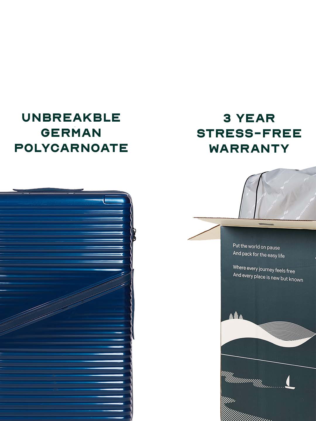 Oblique | Blue | Large Hard Luggage