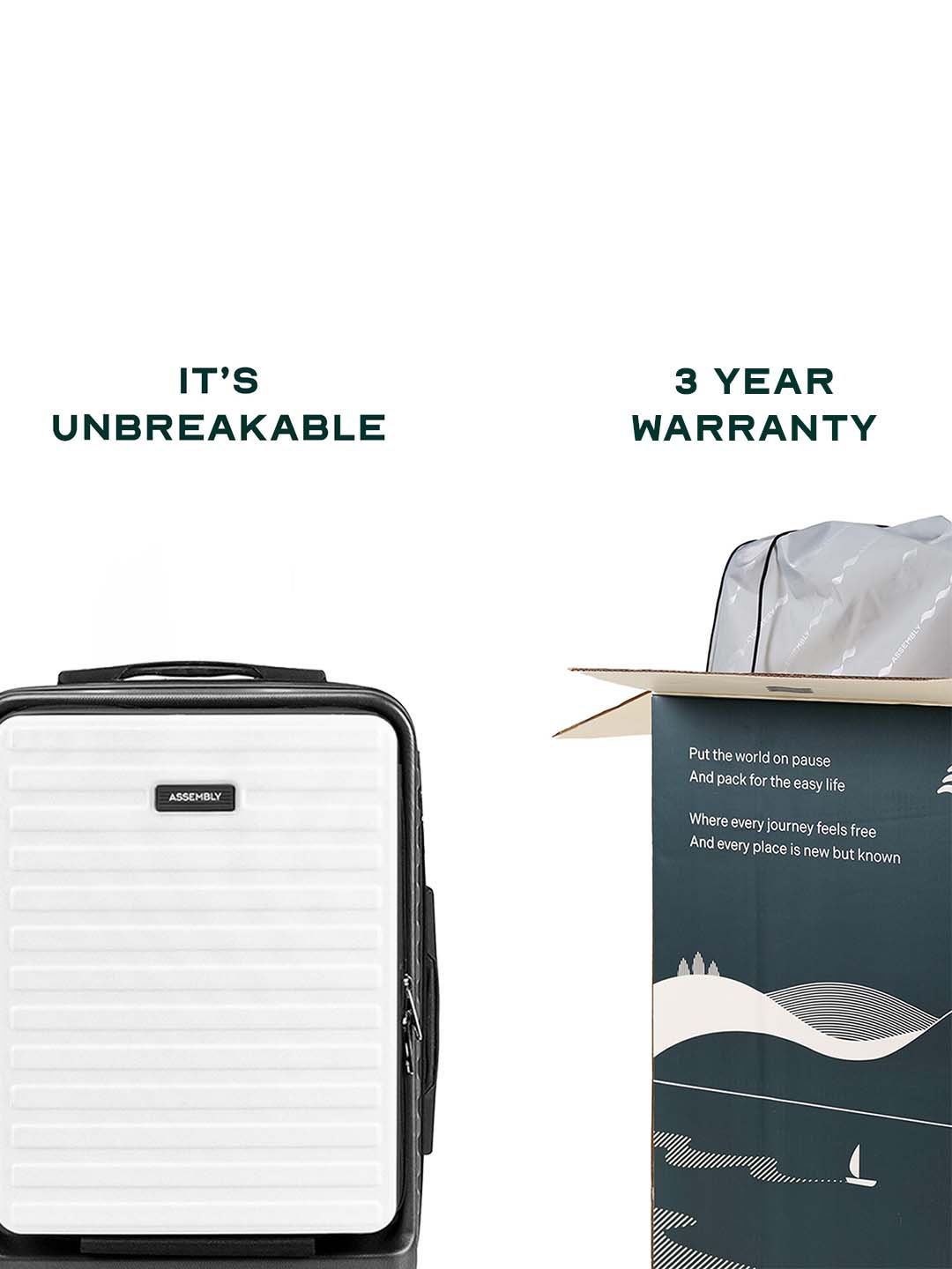 StarkPro | Grey/White | Cabin Hard Luggage