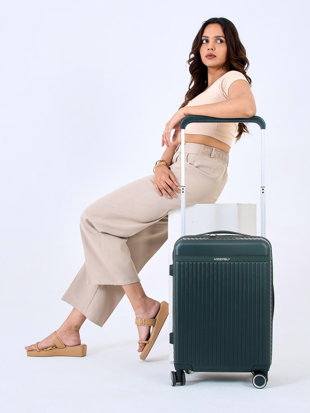 Rover | Green | Cabin Hard Luggage