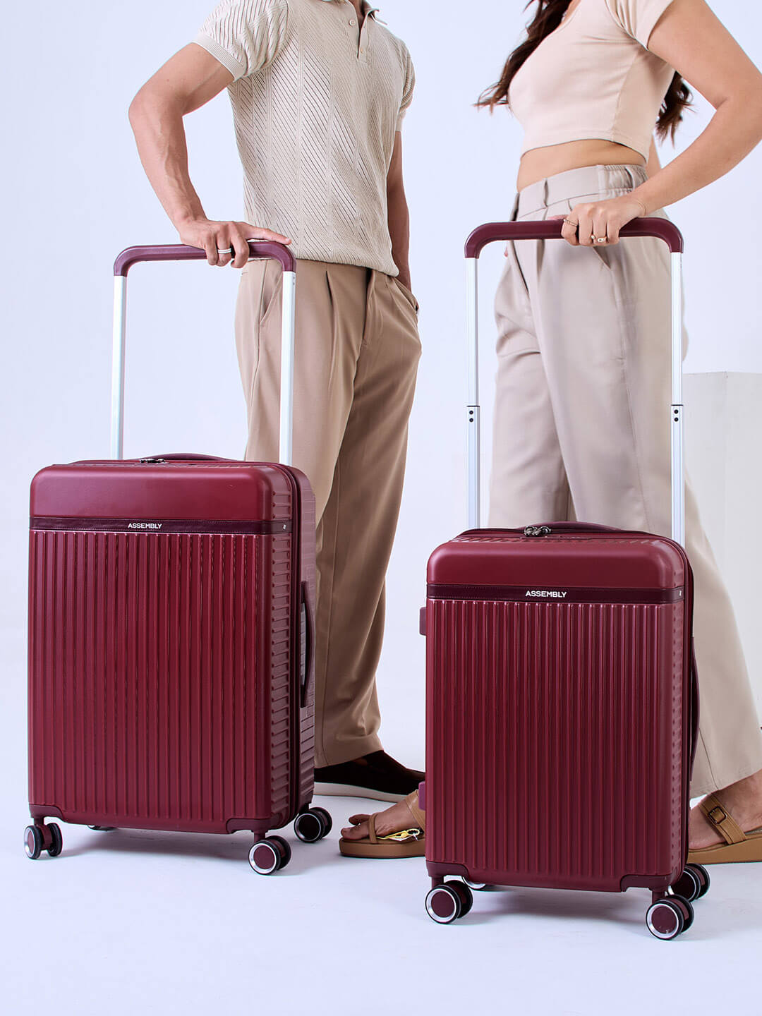 Rover Combo | Wine | Cabin+Medium Hard Luggage