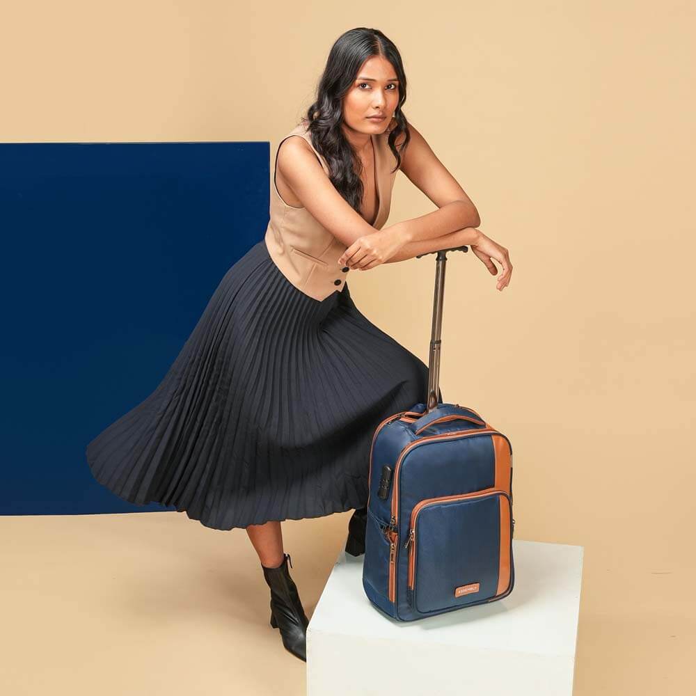 Jetson | Blue | Laptop Trolley Backpack