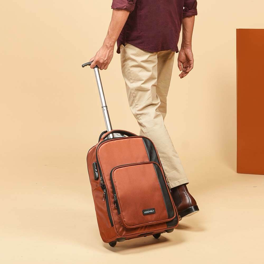 Jetson | Rust | Laptop Trolley Backpack