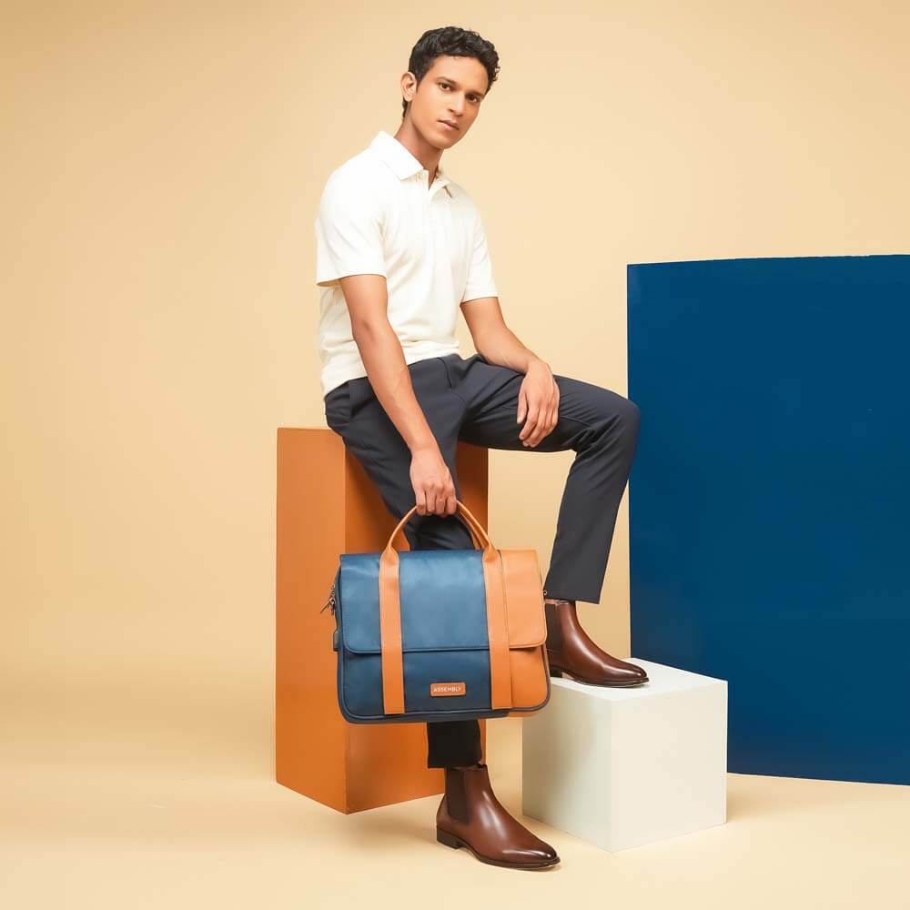 Urbix | Blue | Premium Laptop Messenger Bag