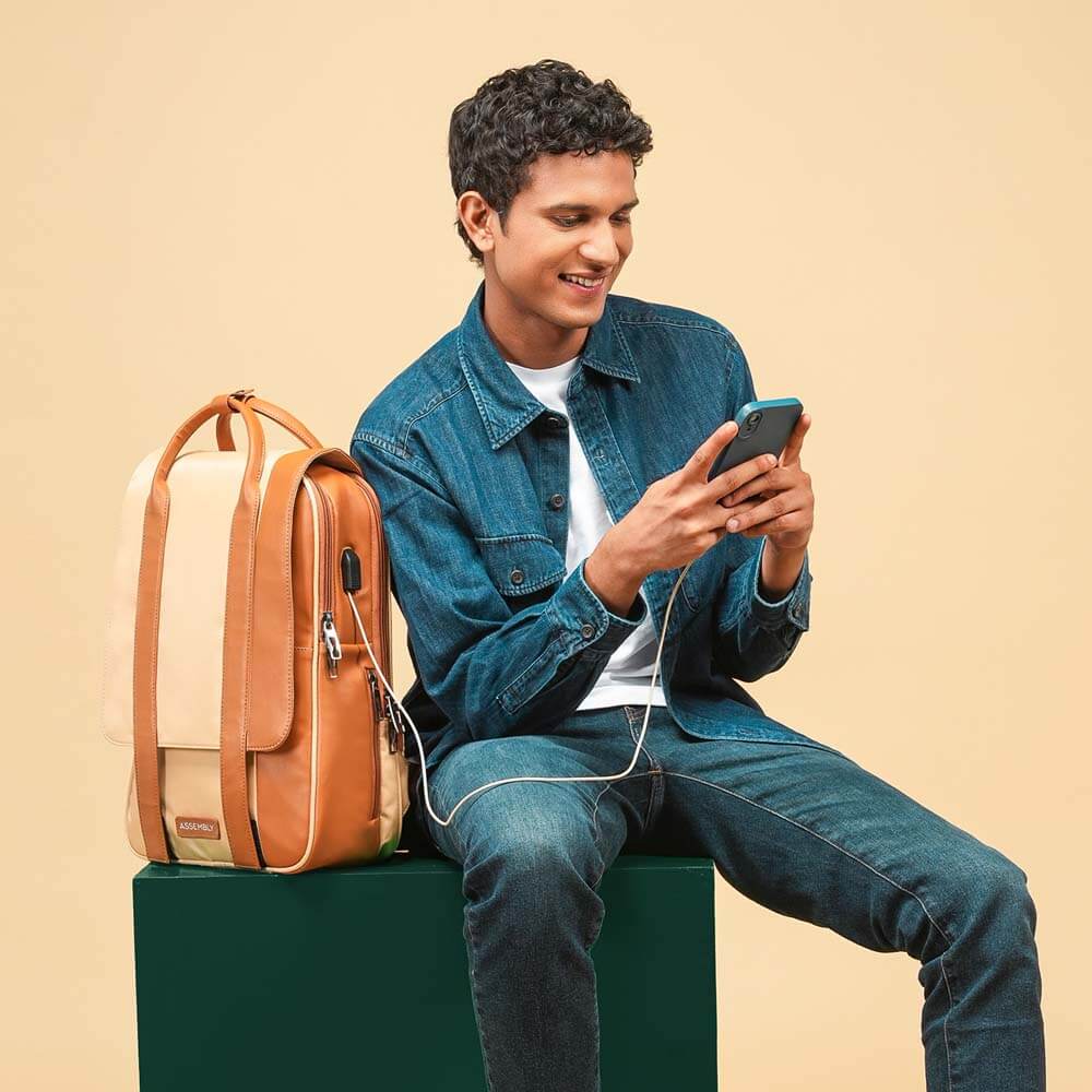 Echo | Beige | Laptop Backpack