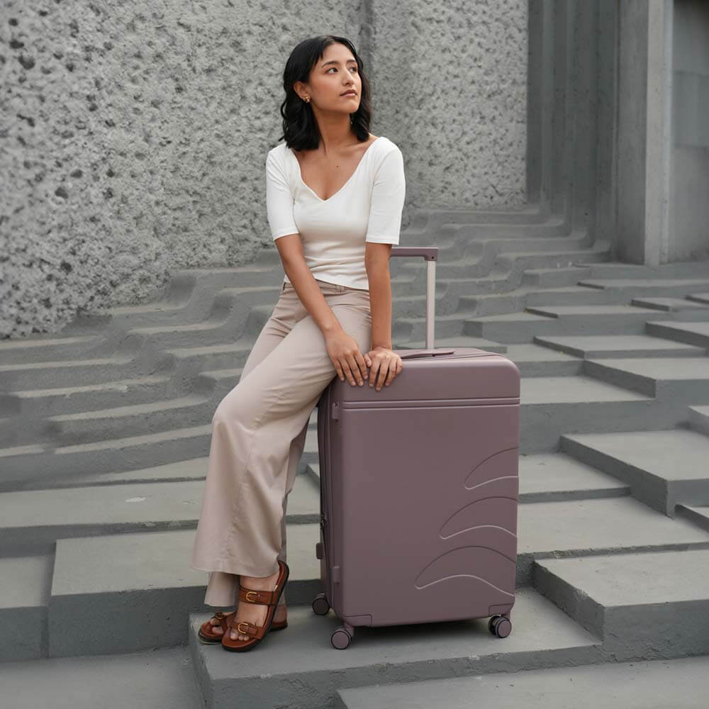 Flowe | Brown | Medium Hard Luggage