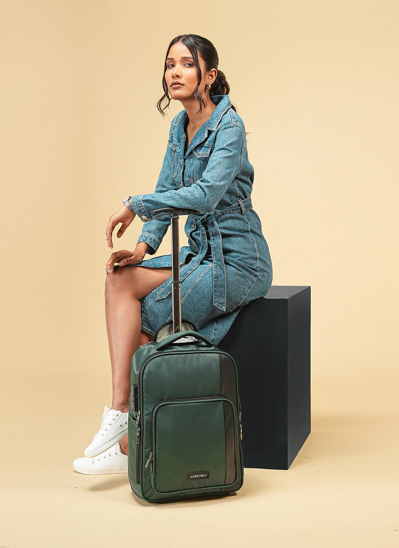 Jetson | Green | Laptop Trolley Backpack