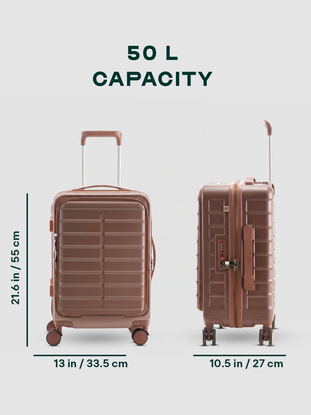 OdysseyPro | Brown | Cabin Hard Luggage