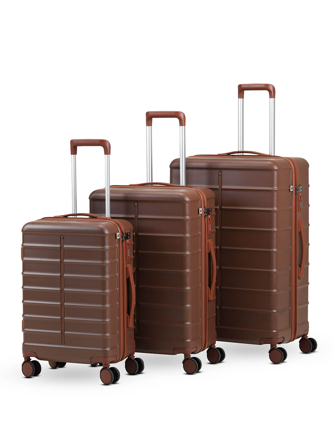 Odyssey Combo | Brown | Set of 3 Hard Luggage