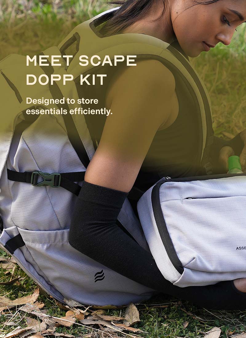 Scape Dopp Kit | Grey | Organsier For Week long Trek Or Vacations