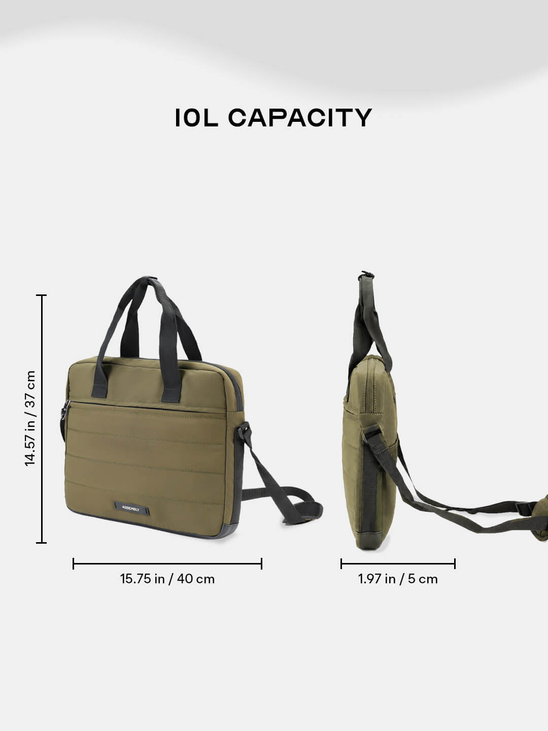 Float Laptop Messenger Bag Olive Green
