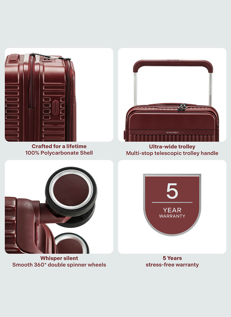Rover Pro Combo | Wine | Set of 3 Luggage