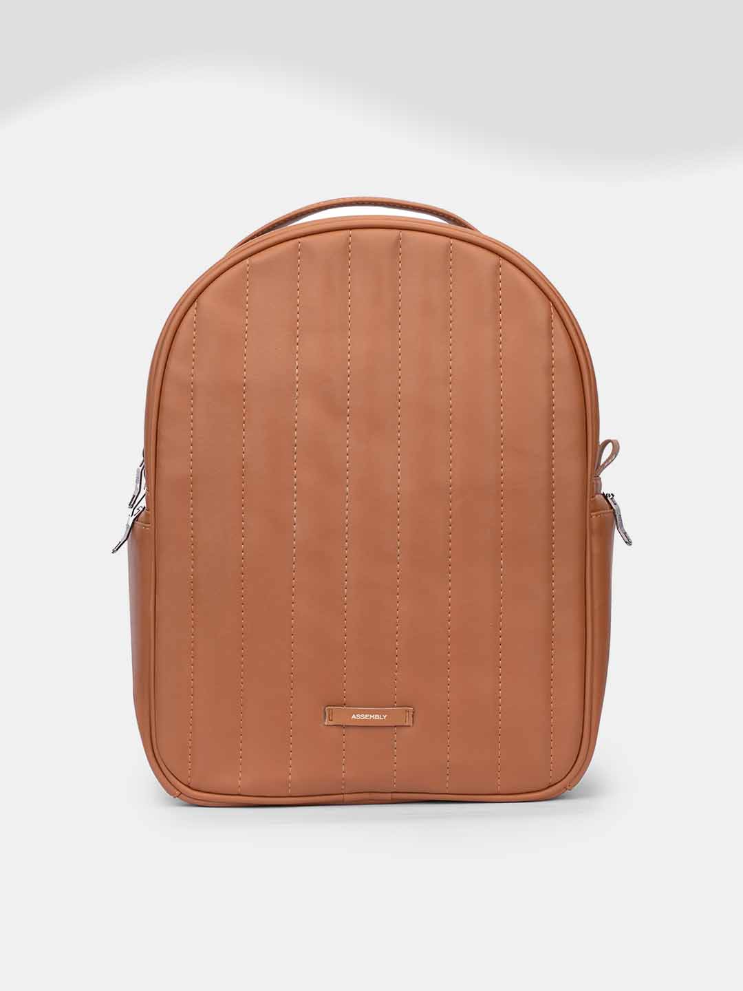 Buy Conchita Quilted Backpack Brown – Backpacks Online in India | Assembly