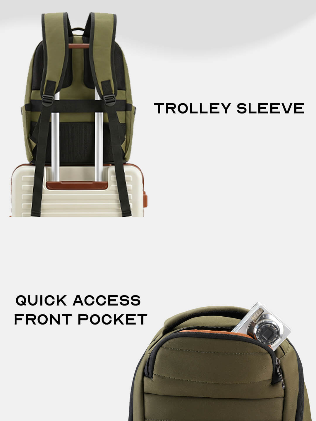 Float Premium Laptop Backpack Olive Green