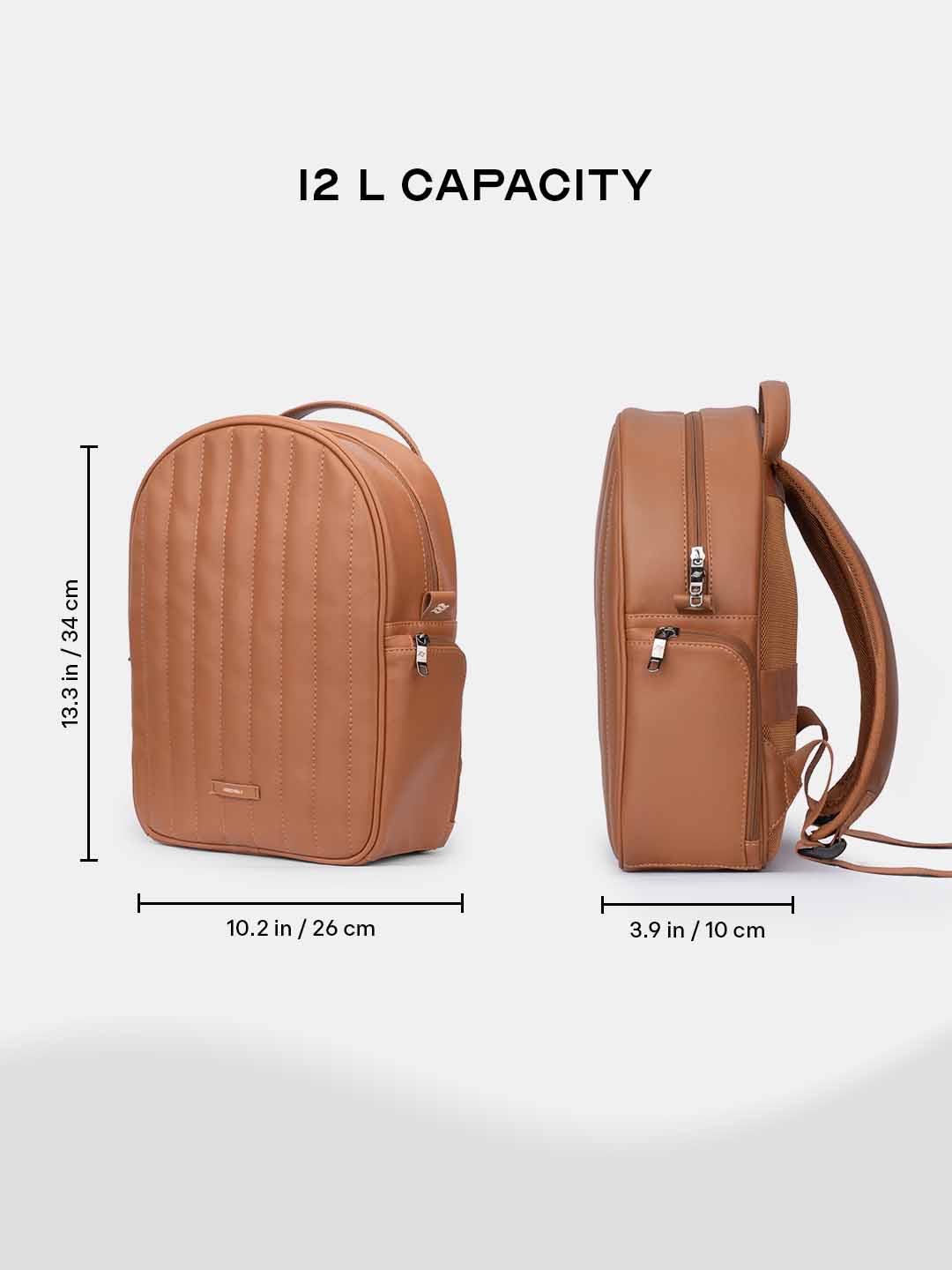 Buy Conchita Quilted Backpack Brown – Backpacks Online in India | Assembly