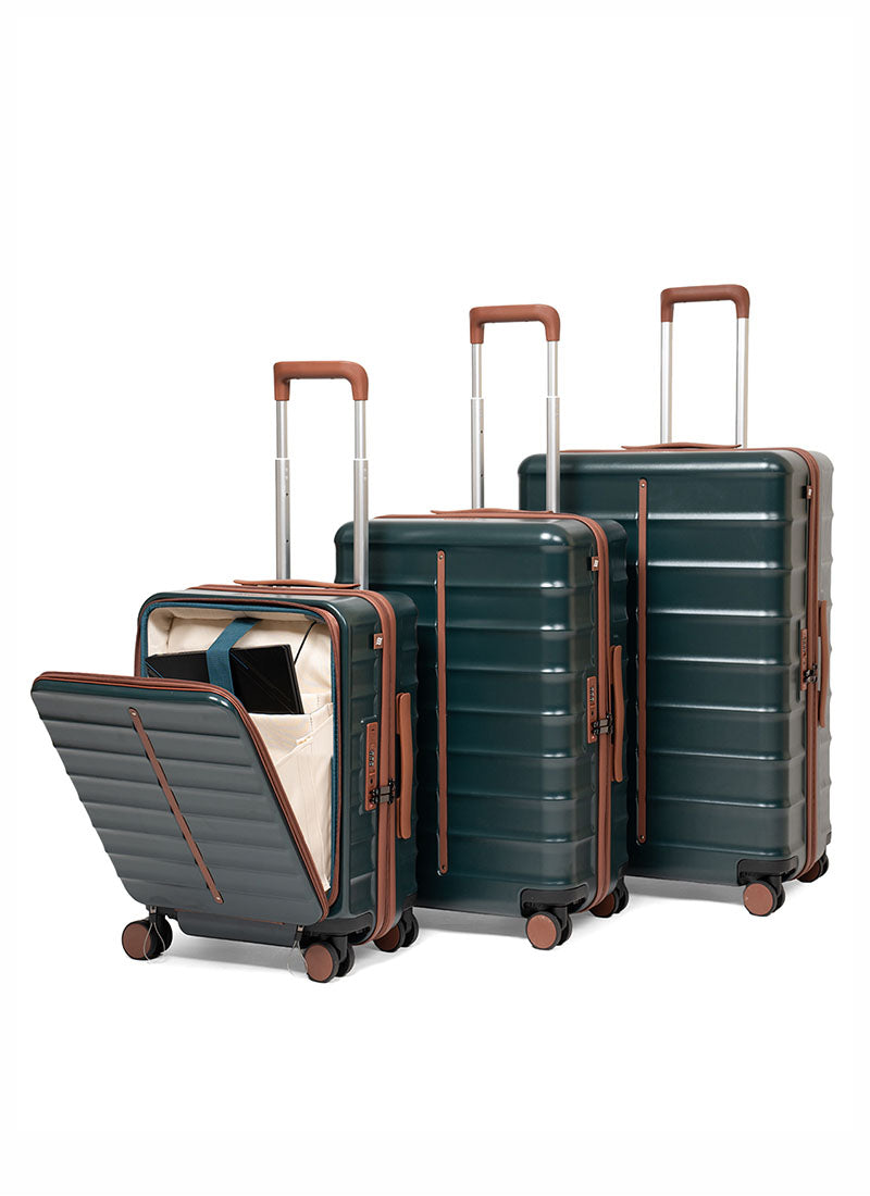 OdysseyPro Combo Set of 3 | Forest | CabinPro+Medium+Large Hard Luggage