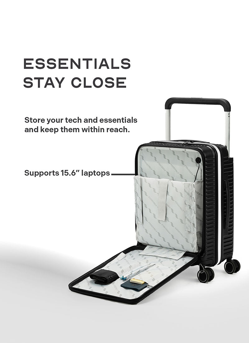RoverPro | Black | Cabin Hard Luggage
