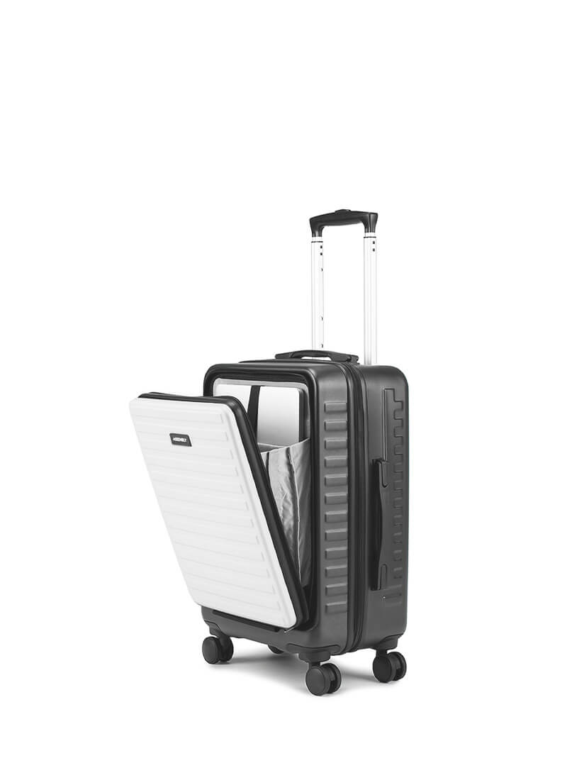 StarkPro Grey White Cabin Hard Luggage